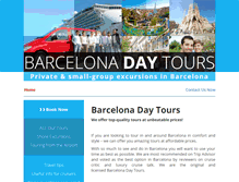 Tablet Screenshot of barcelonadaytours.com